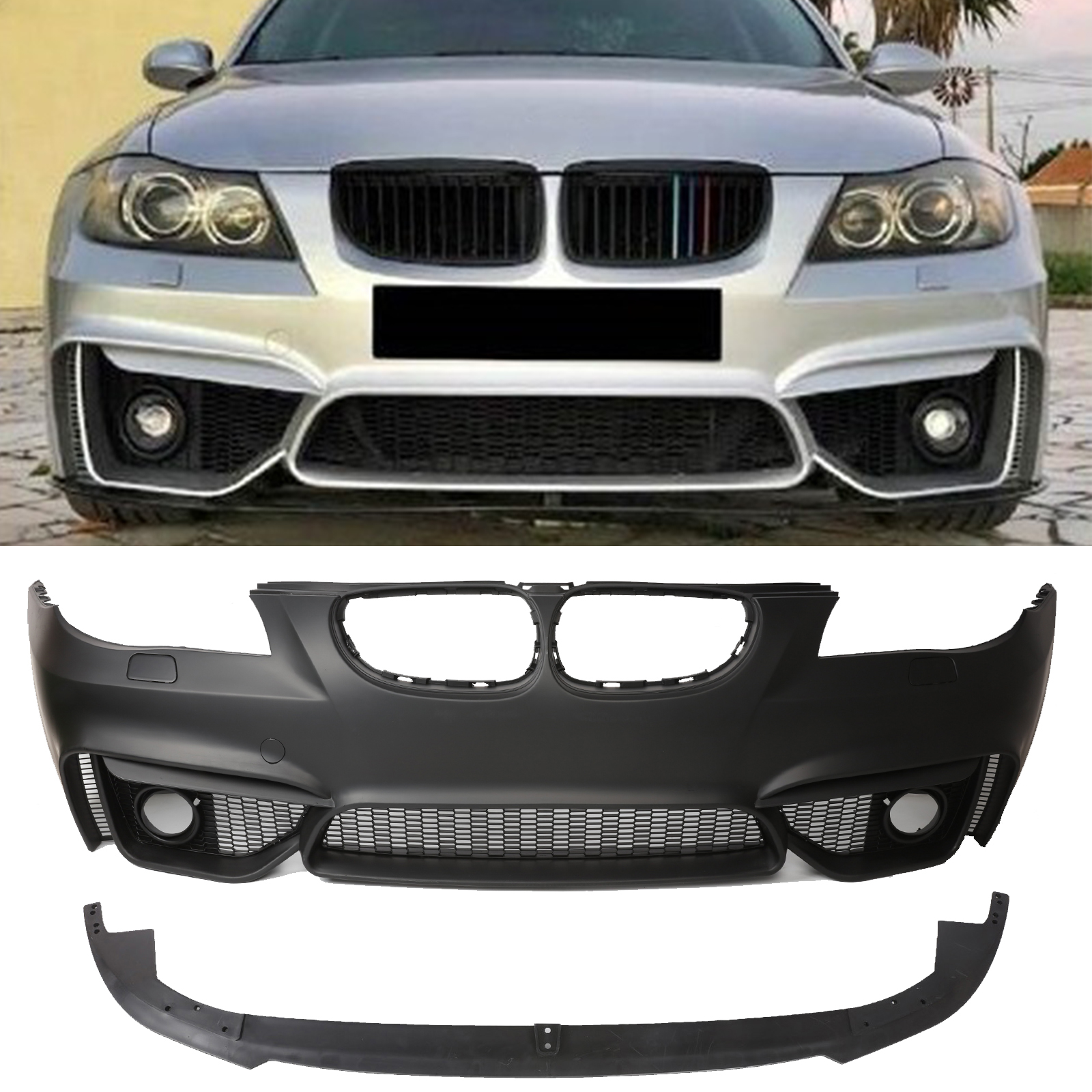 M4 Style Look Front Bumper For BMW 5Series E60 W/O PDC holes 4D eBay