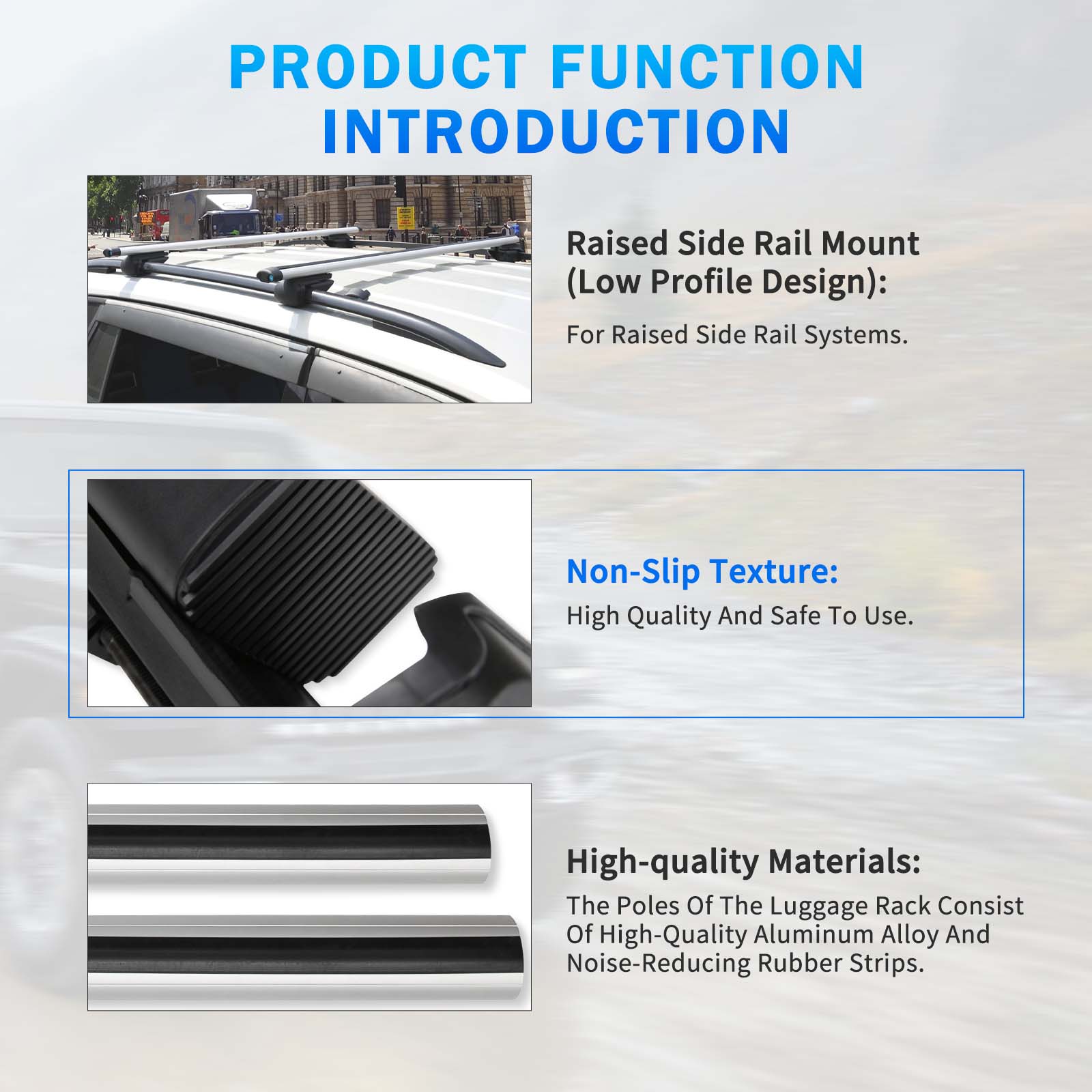 KEEPDSGN Roof Rack Cross Bars For GMC Acadia (2011-2022) – 150lb Capacity, Anti-Theft Lock