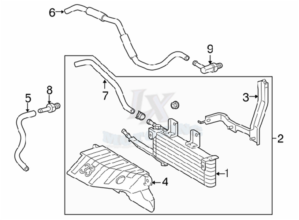 External Transmission Oil Cooler for Lexus RX350 1315 Sport Utility