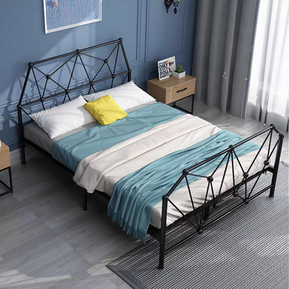 Black 5ft King Size Double Metal Bed Frame Strong Structure Bedstead Bedroom Bed Ebay
