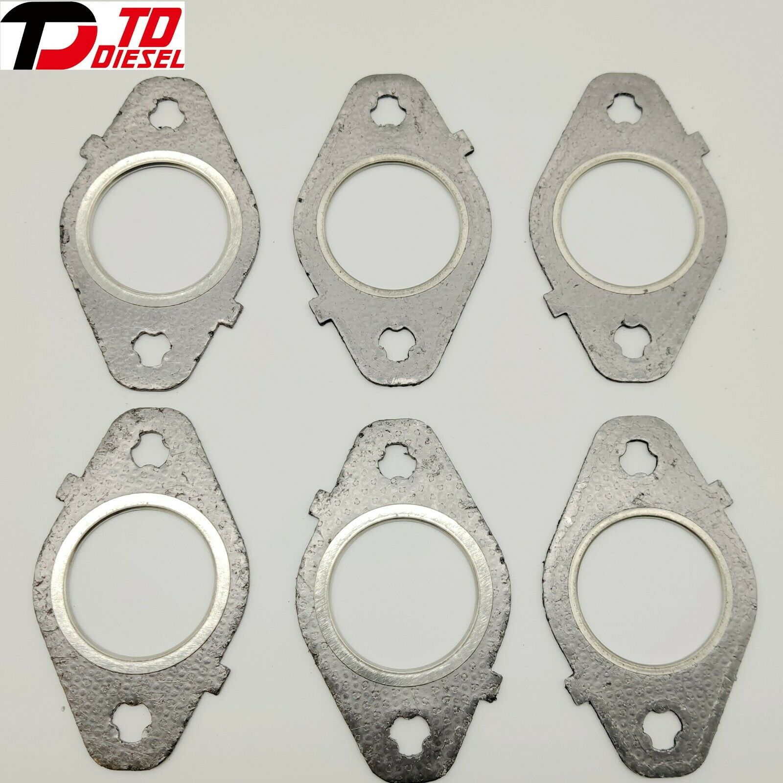 Thick Graphite Exhaust Manifold Gaskets for Dodge Ram Cummins 5.9 L 6