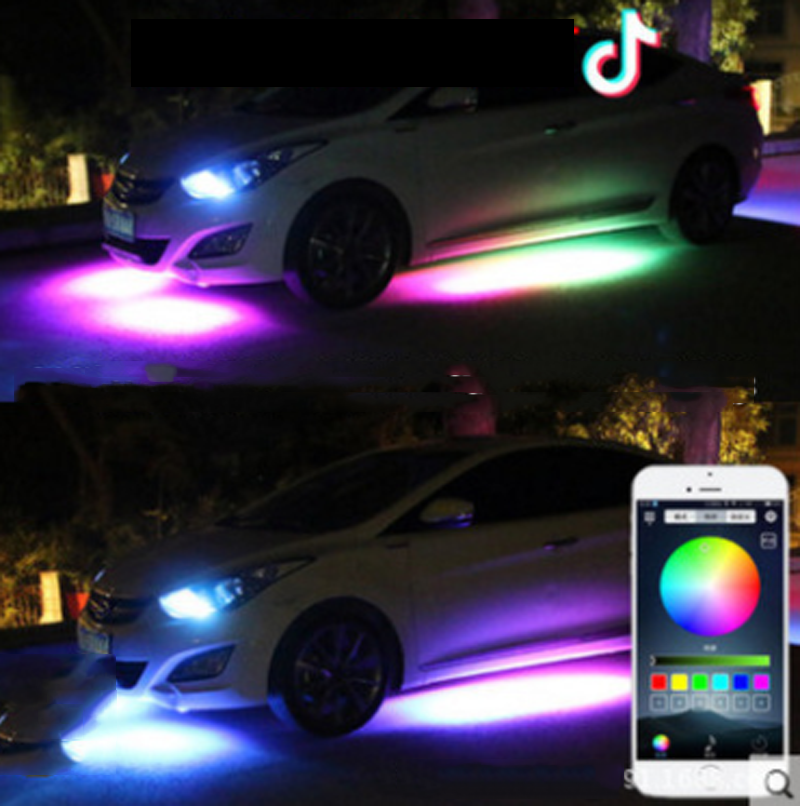 APP-RGB-9005 2 Pack RGB Colorful LED Car Headlights Sound Control APP Control Super Bright LED Lights