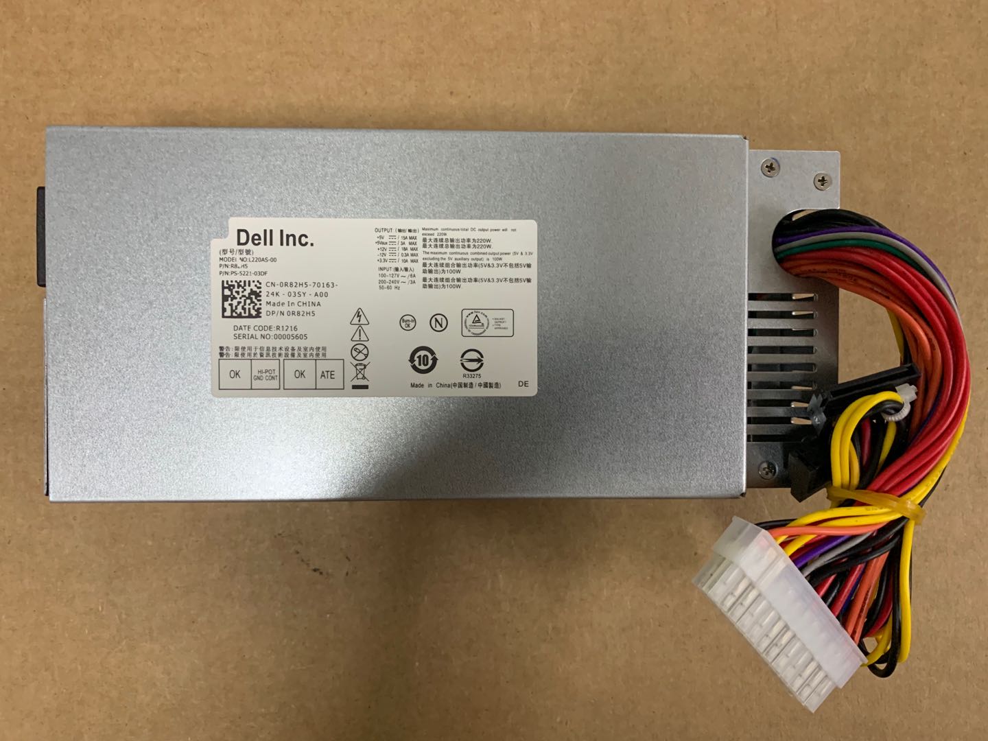 New Dell Inspiron 3647 660S 270S D06S 220W Power Supply 650WP RTTPJ ...