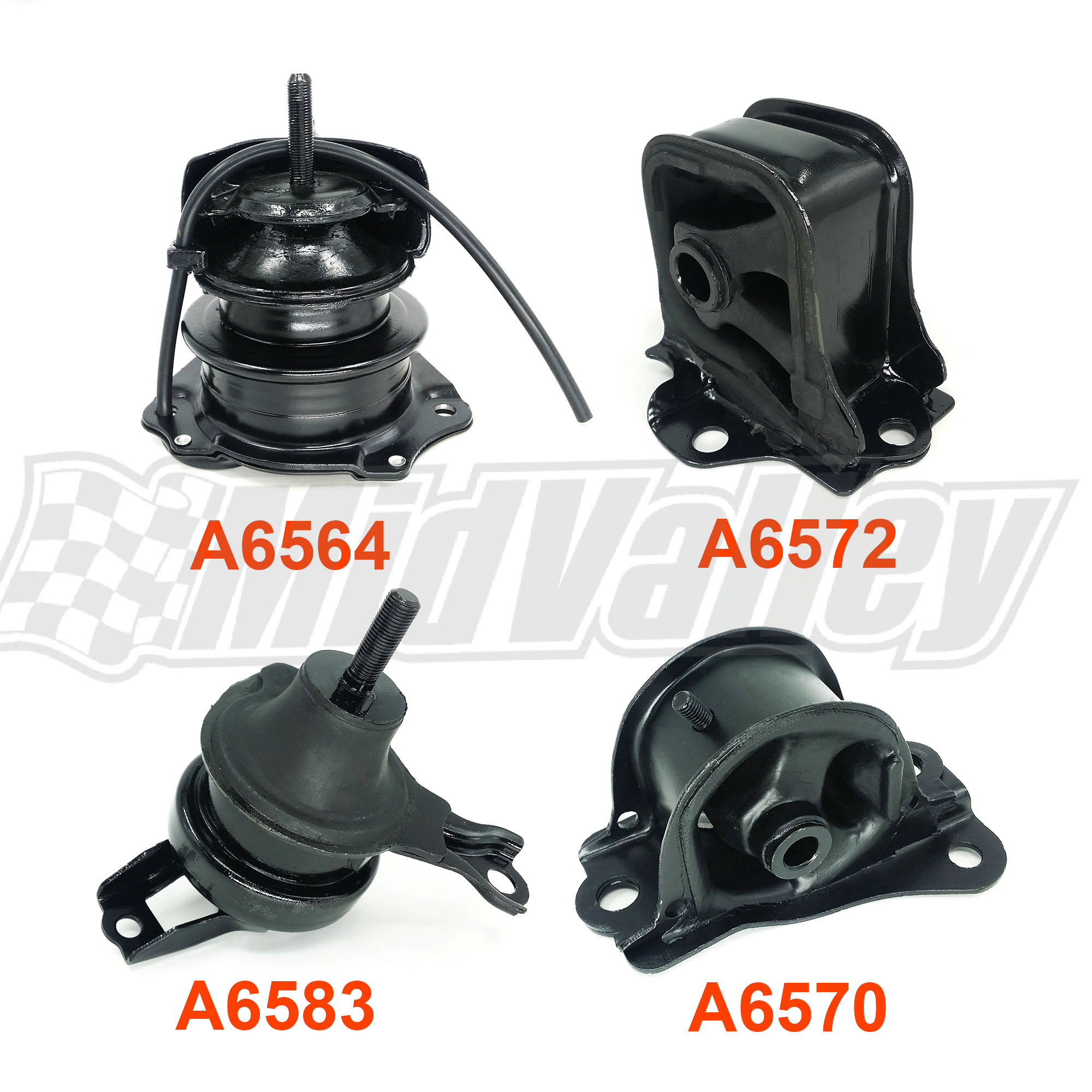 Engine Motor Mount Set For 03-07 Honda Accord 2.4L – 5-Speed Auto Transmission – Bolt-On Rubber, 3-Month Warranty