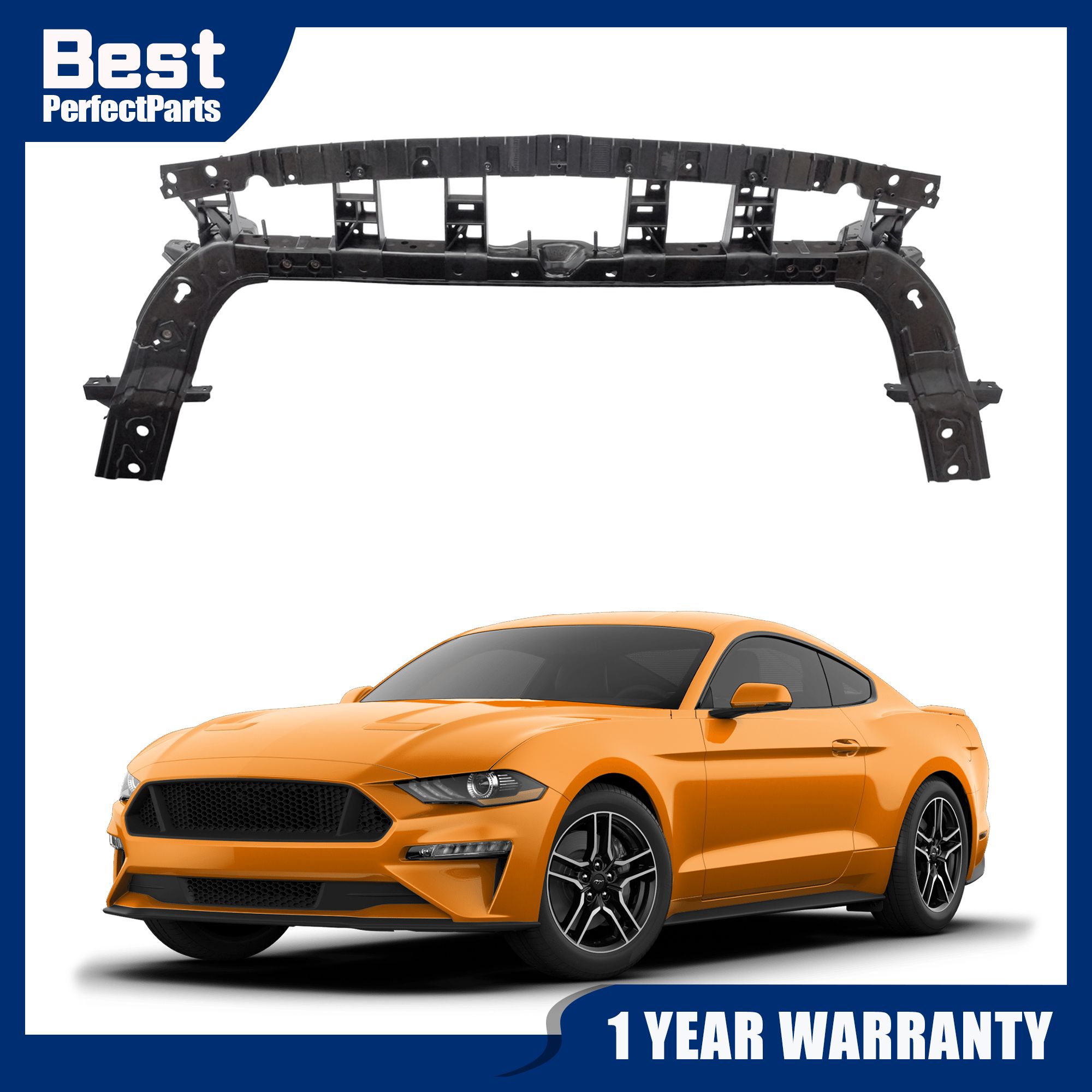 Upper Radiator Support Black FO1225251 For 18-19 Ford Mustang