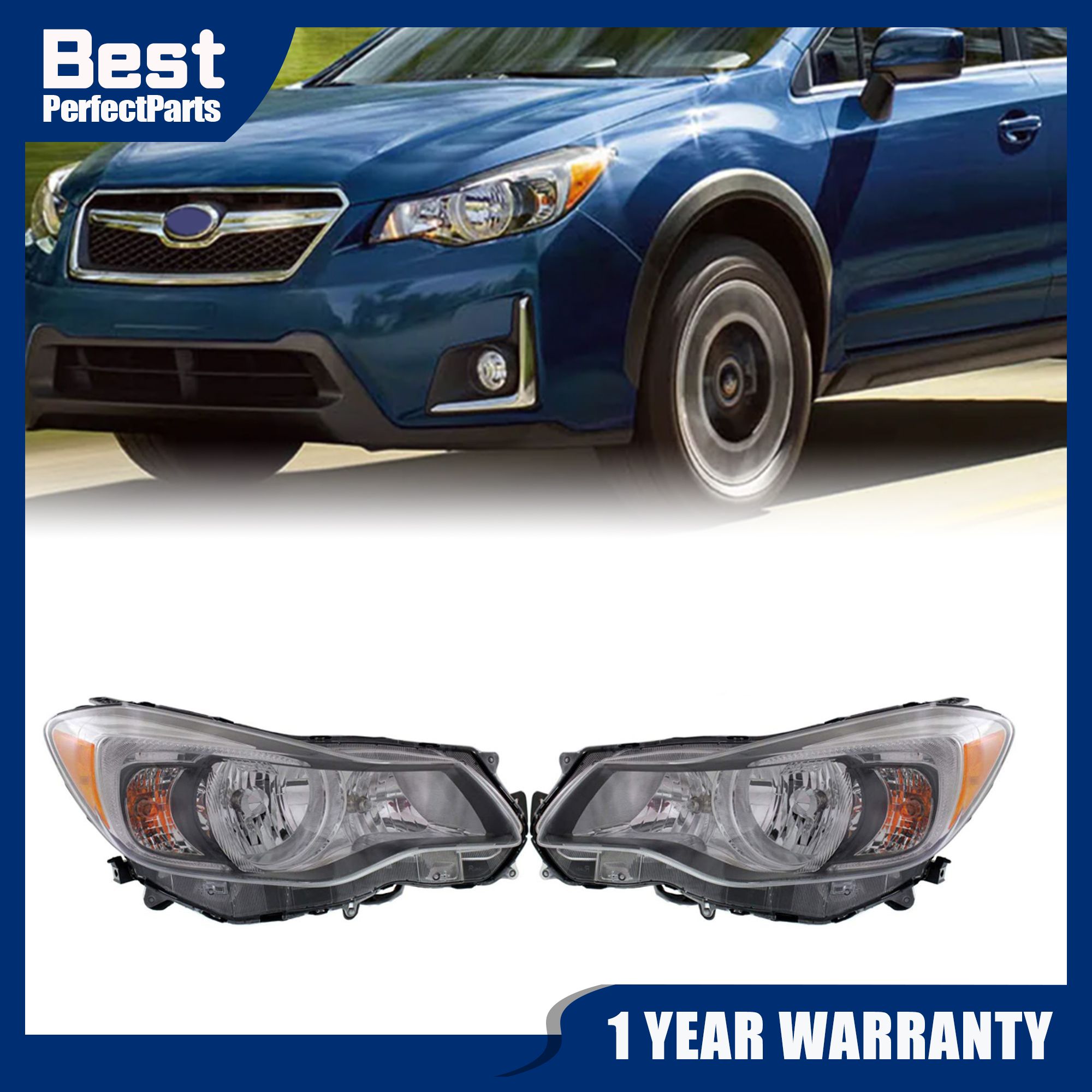 Halogen Headlight Left & Right For 13-15 Subaru XV Crosstrek