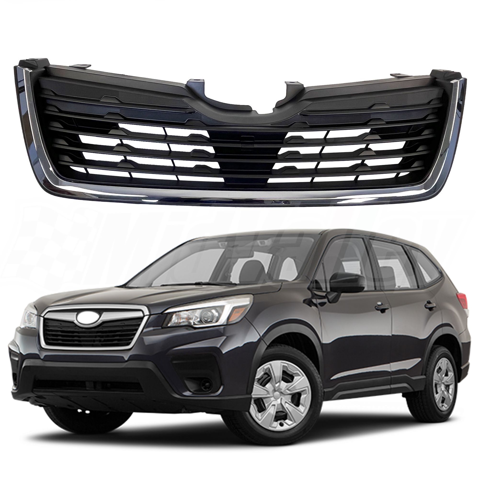 Front W/ Chrome Trim Grille FIT 2019 2020 2021 Subaru Forester Front W/ Chrome Trim Grille FIT 2019 2020 2021 Subaru Forester