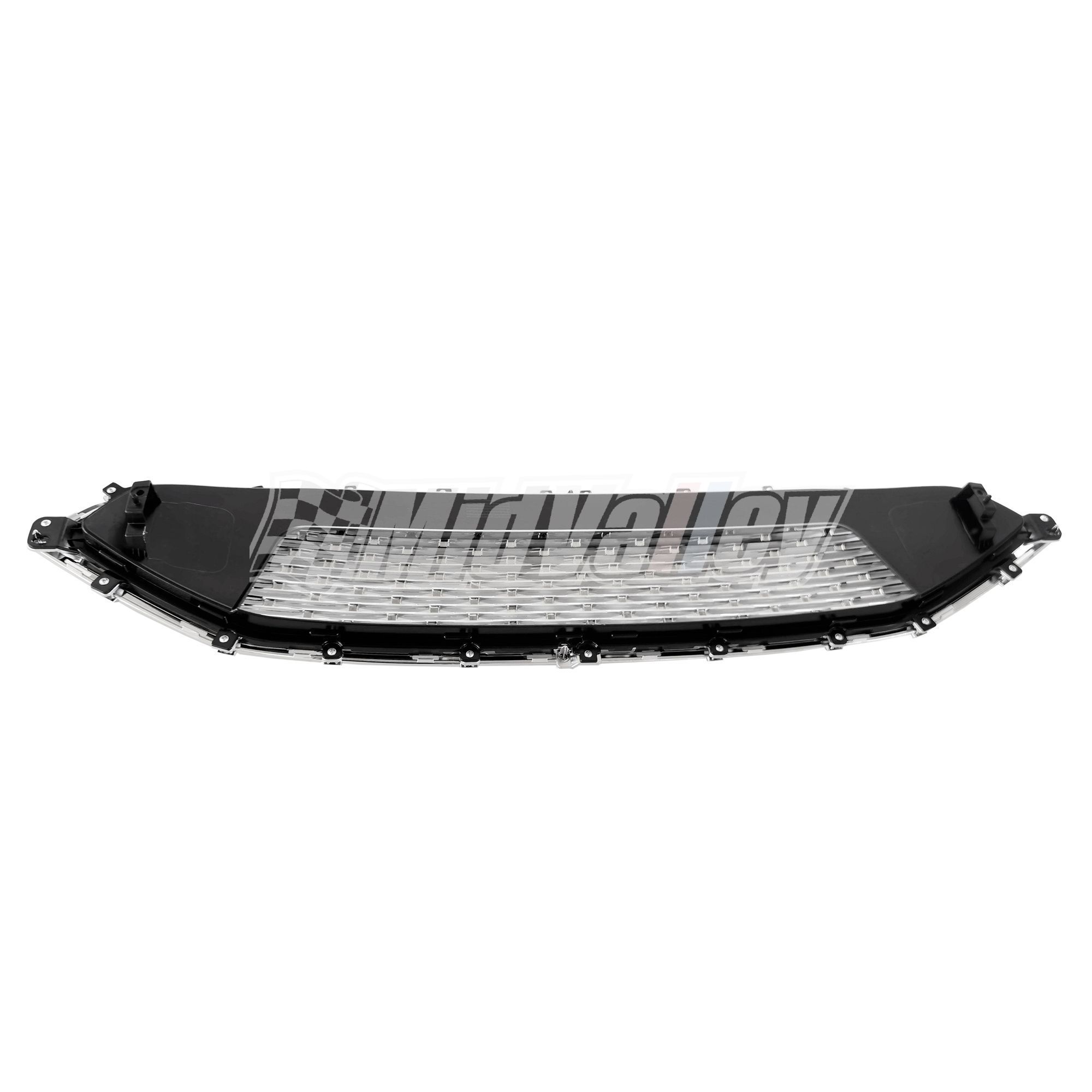Front Upper Chrome Honeycomb Bumper Grille Fits 19-20 Ford Fusion
