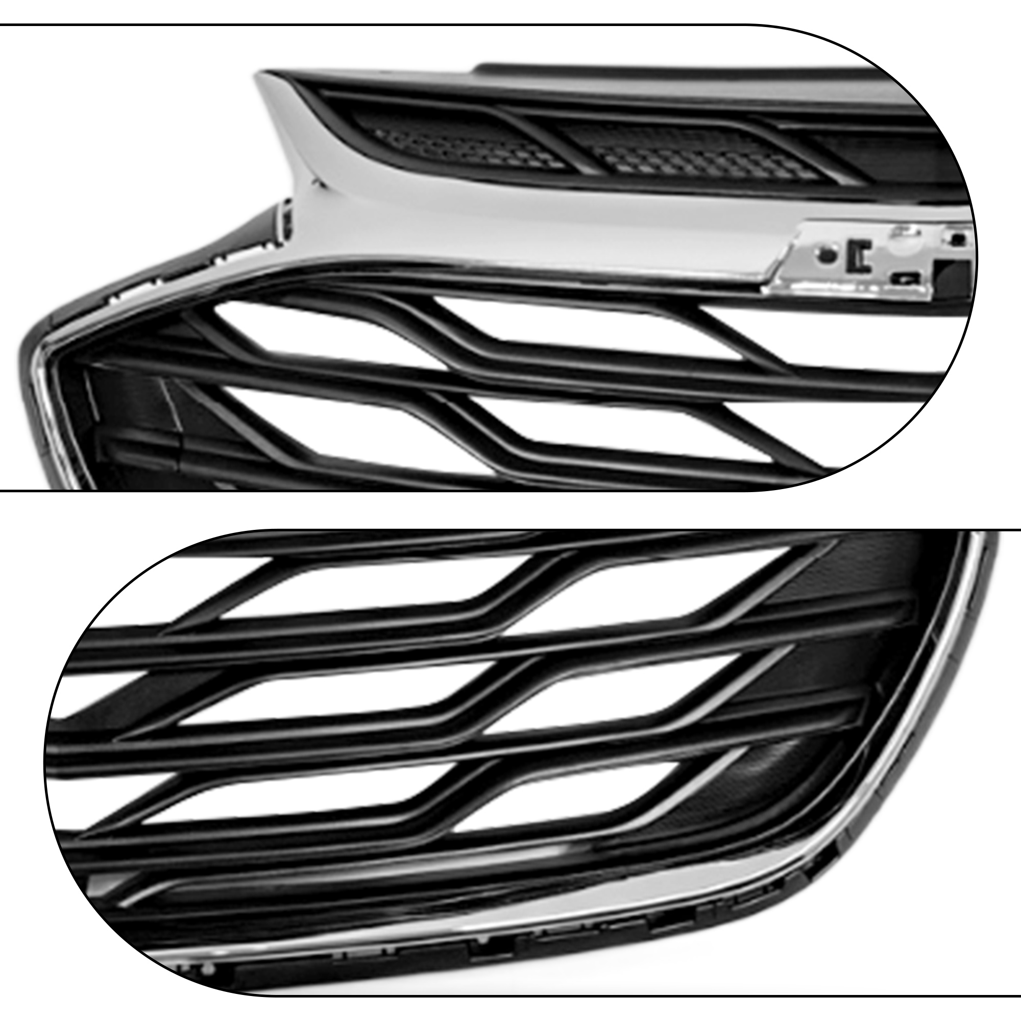 Front Upper Chrome Grille Assembly Fits 2019 Chevrolet Cruze