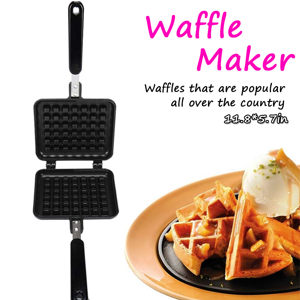 Kitchen Craft Non Stick Waffle Maker Stove Top Griddle Iron