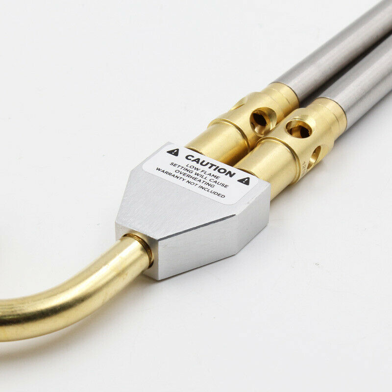 Double nozzle swivel head Mapp Gas Turbo Torch Brazing Solder Welding