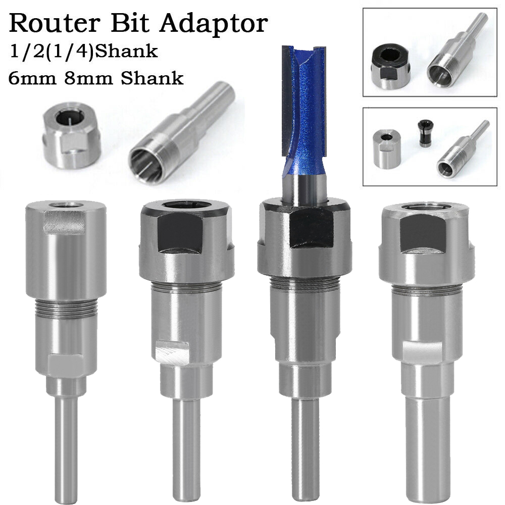 8mm Shank To 1/2" Bits Router Collet Extension Engraving Machine