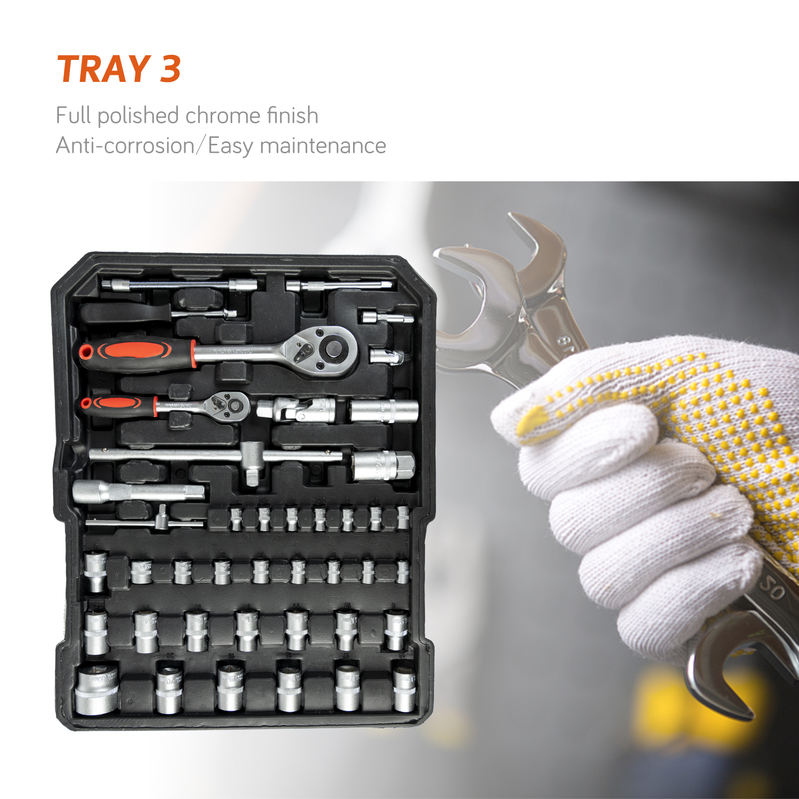 799 PCS Tool Kit Set Portable Mechanic Box Toolbox Trolley Case DIY