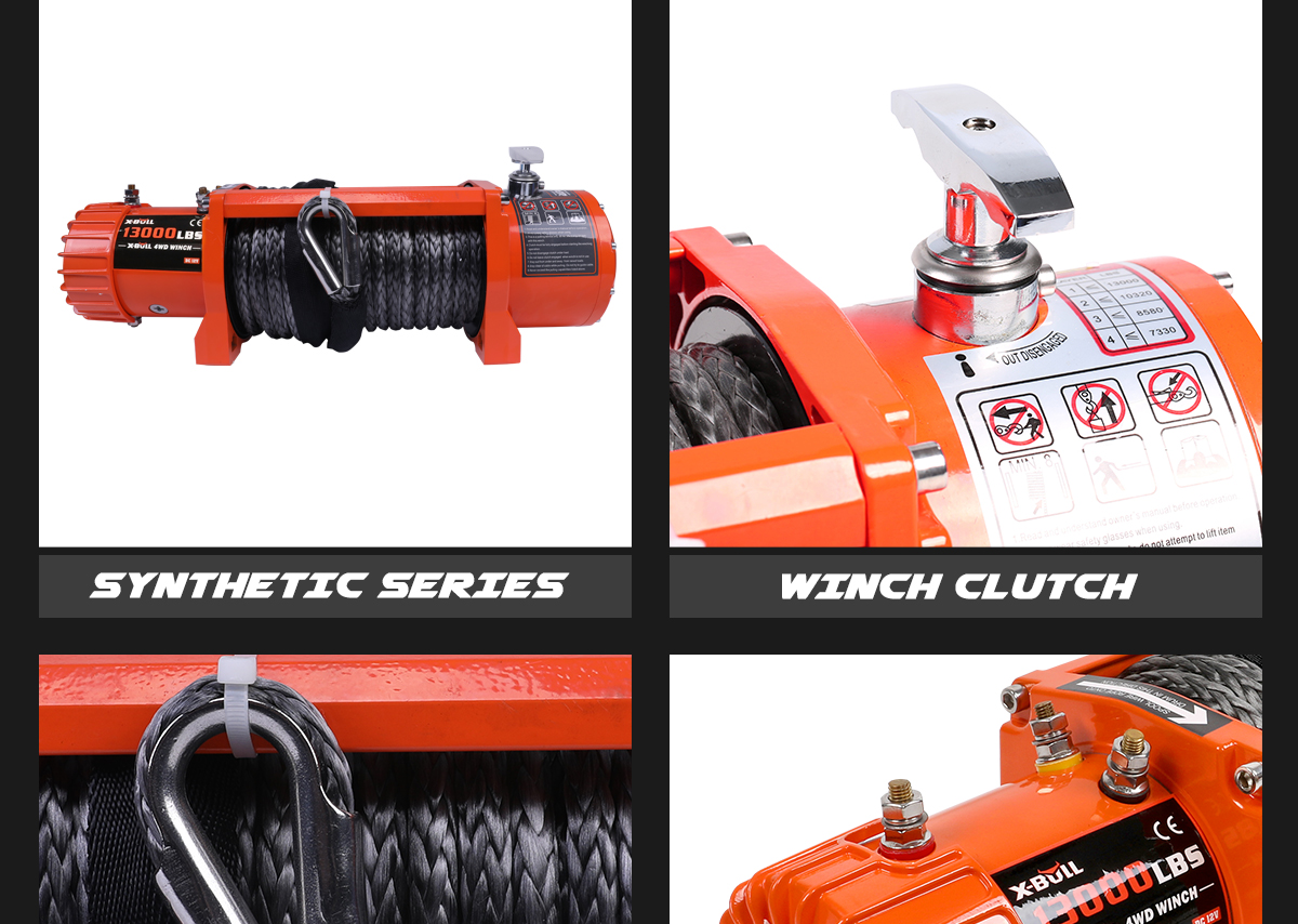 Details About X Bull 13000lbs Electric Winch 12v Synthetic Rope 4wd Waterproof Truck Trailer