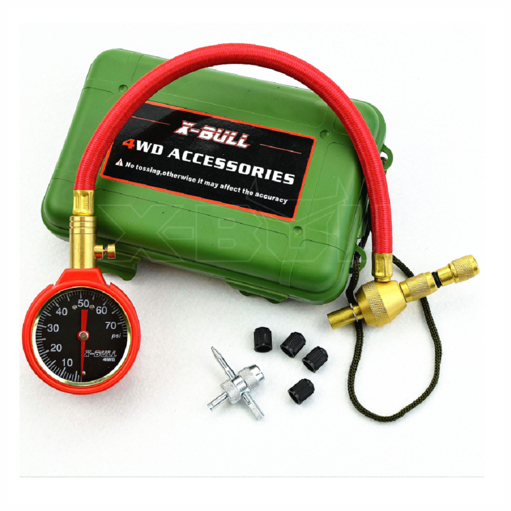 XBULL Tyre Deflators combination 1x Air Deflator Rapid & 4x Brass Tyre