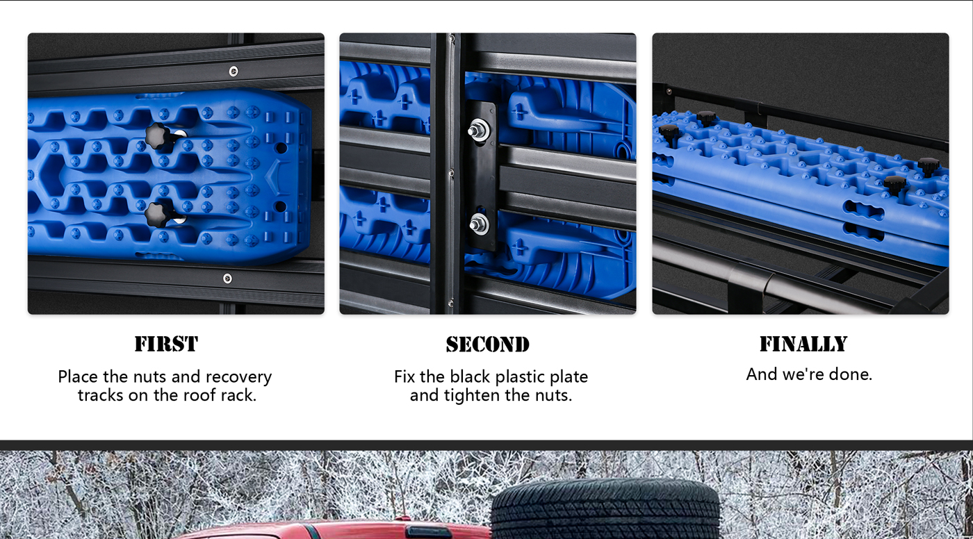 XBULL Recovery tracks holder Mounting Pin Set Fixing Sand Kit 4WD