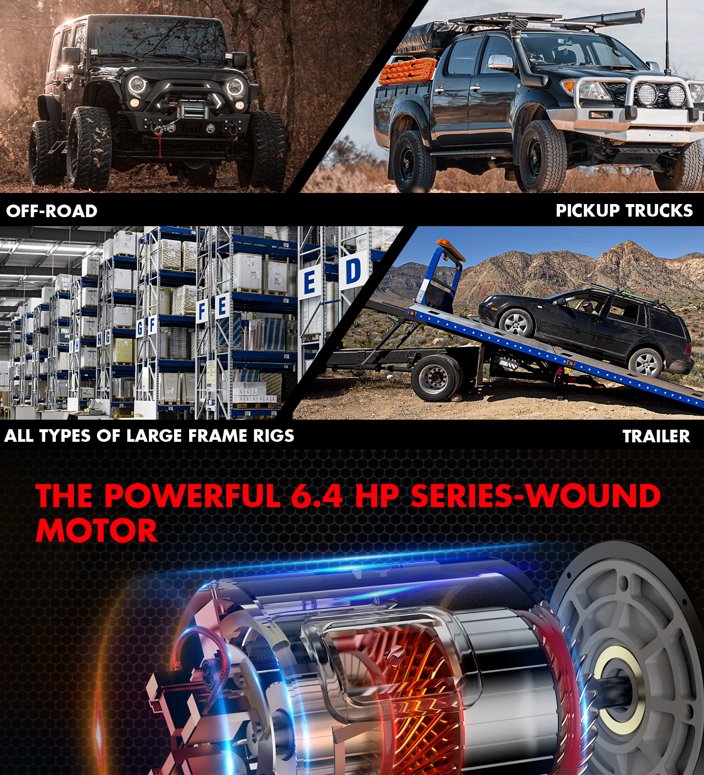 X-BULL 13000 Lbs Electric Winch – 12V Steel Cable, Wireless Remote, For Off-Road Truck Jeep 4WD