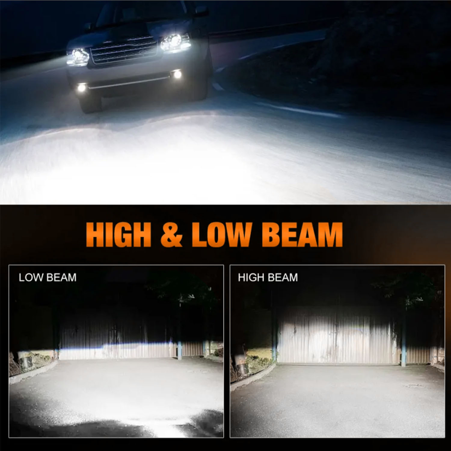 AUIMSOCO 9005+9006 LED Headlight Bulbs Kit For 2004-2015 Honda Civic EX Sedan 1.8L – 4-Pack, 6000K Bright White, Plug-and-Play