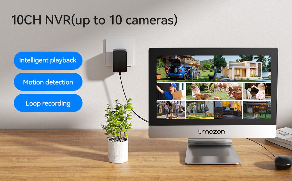 Wireless Security Camera System Outdoor 10CH NVR 12