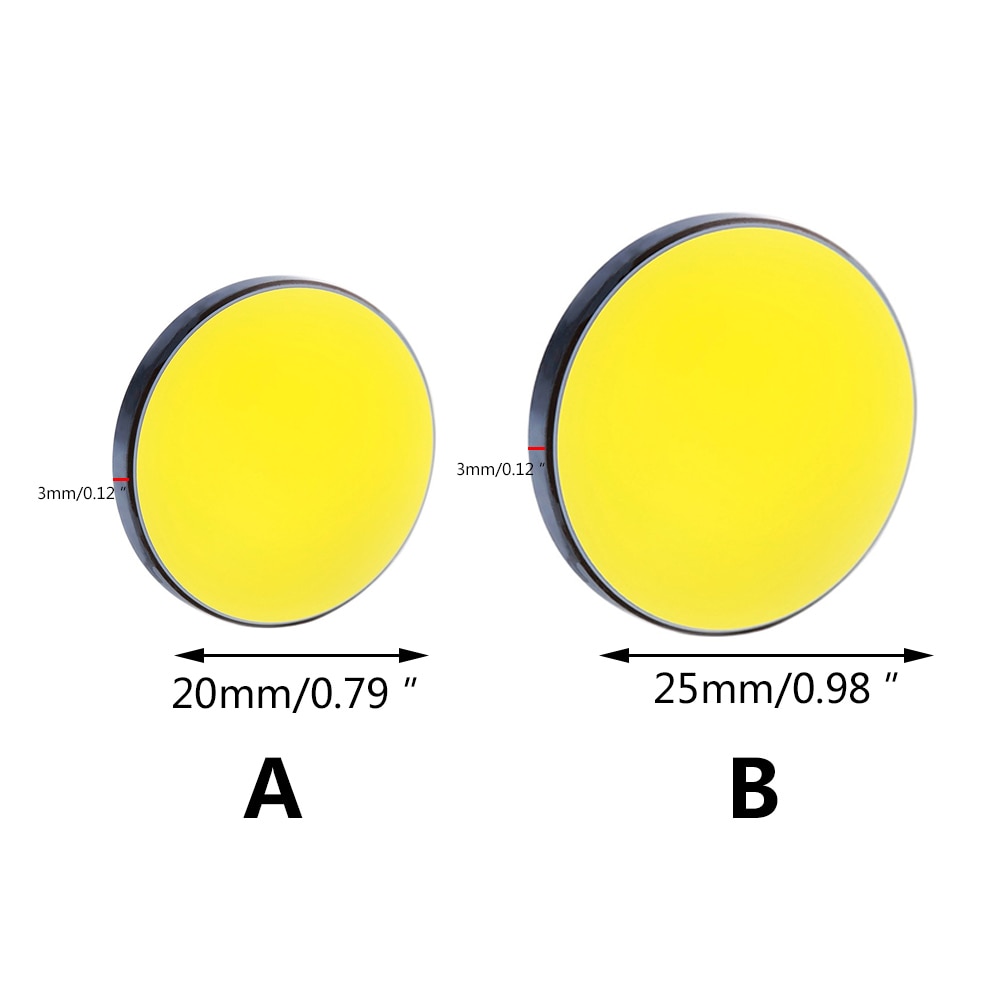 thumbnail image 2 of MCWlaser 25mm Reflective Laser Mirror For 10600nm CO2 Engraver 40W K40 2 of 3
