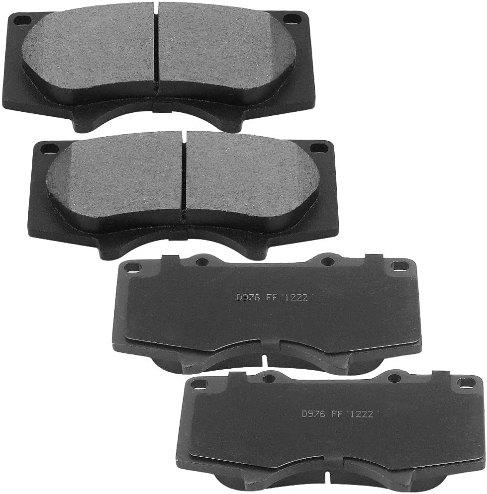 BrakespartsZone Front Drilled & Slotted Brake Rotors & Ceramic Pads For Toyota Tacoma & 4Runner