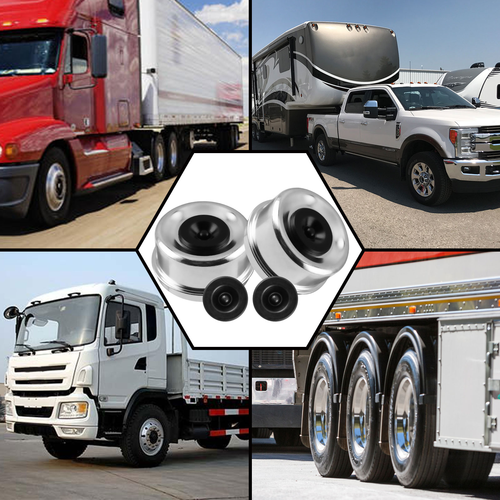1.98 Relube Dust Cap/Grease Cover for Trailer Axles DC200L-RP (Qty. 2) - Quality Bearings Belts and Chain