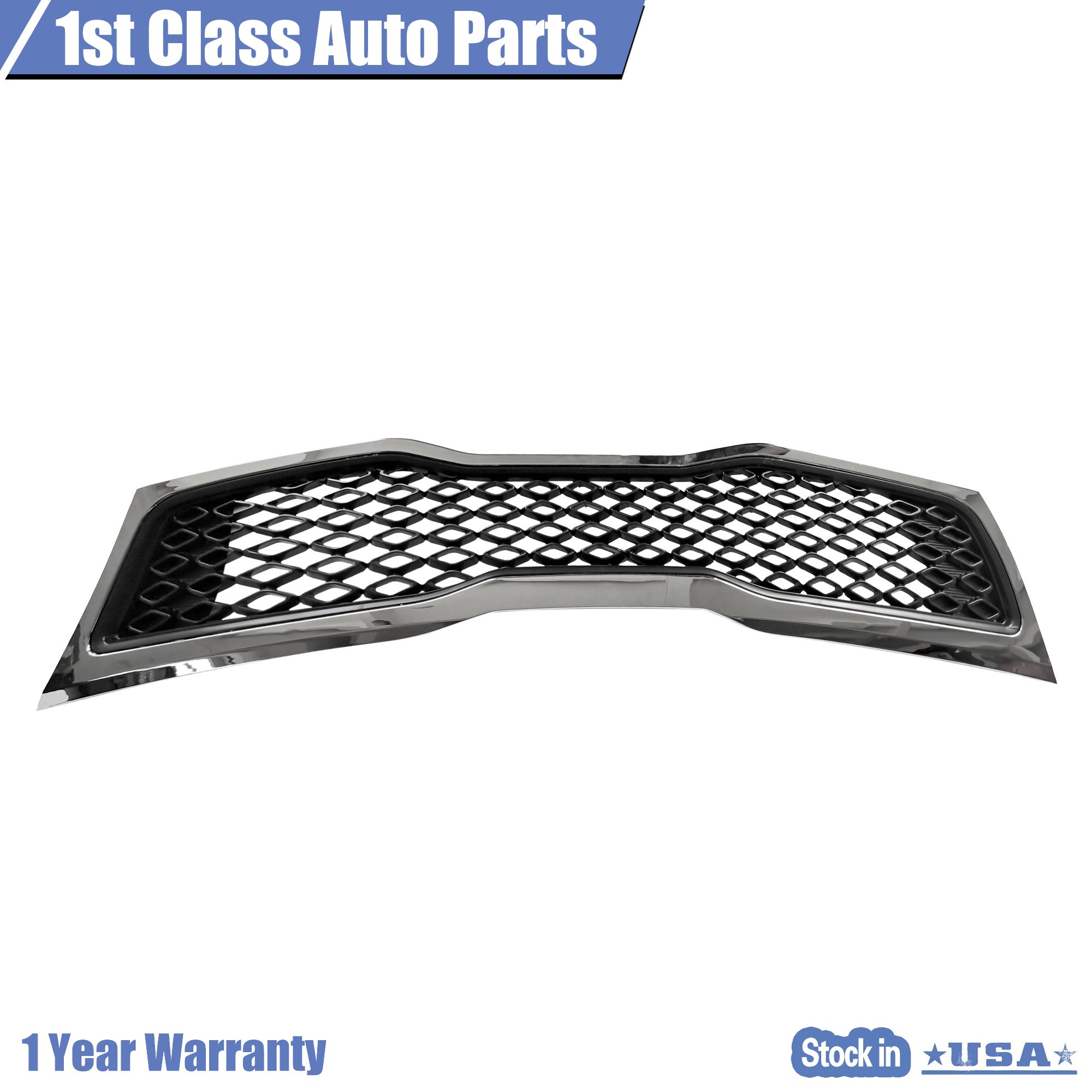 Front Bumper Grille For 2011-2013 Kia Optima EX/LX - Black & Chrome, Direct Replacement