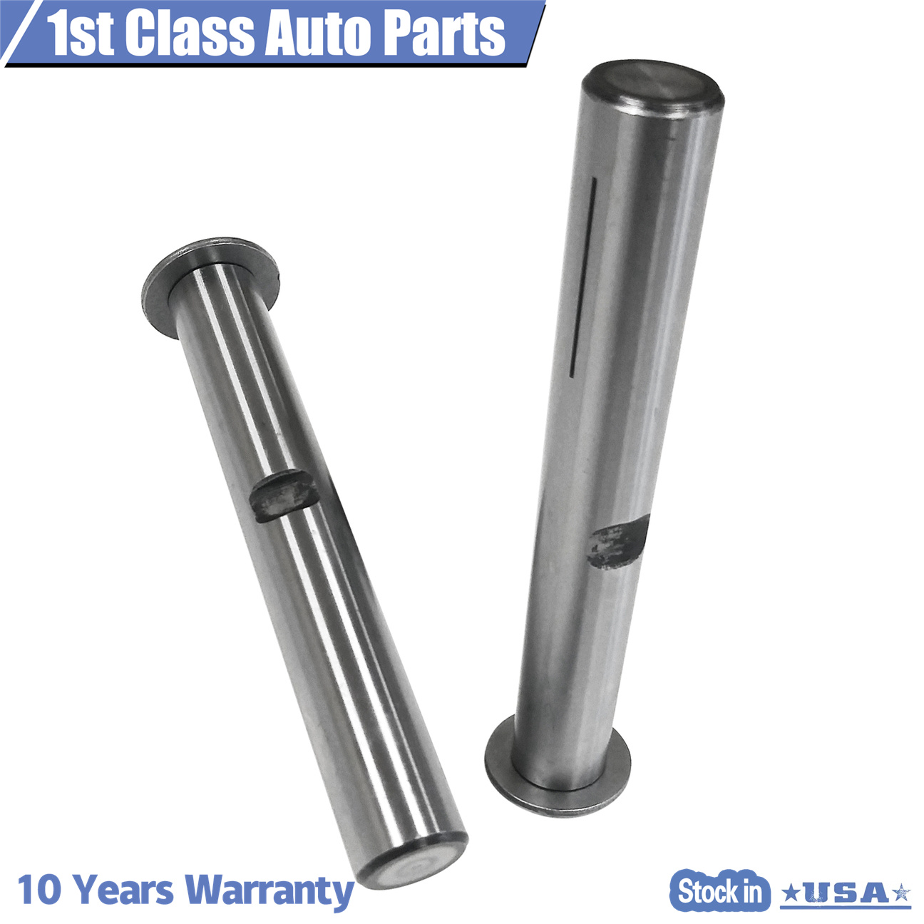Pair Straight Axle Round Spindle With King Pin Kit For 1928-1948 Ford