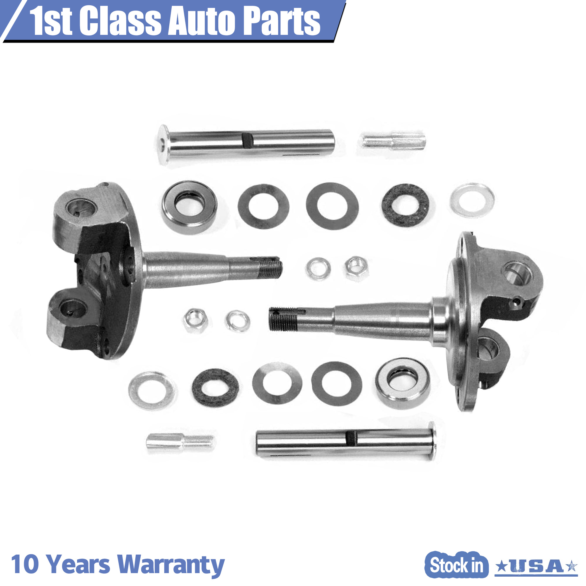 1928-1948 Ford Straight Axle Round Spindle with King Pin Kit Bushings