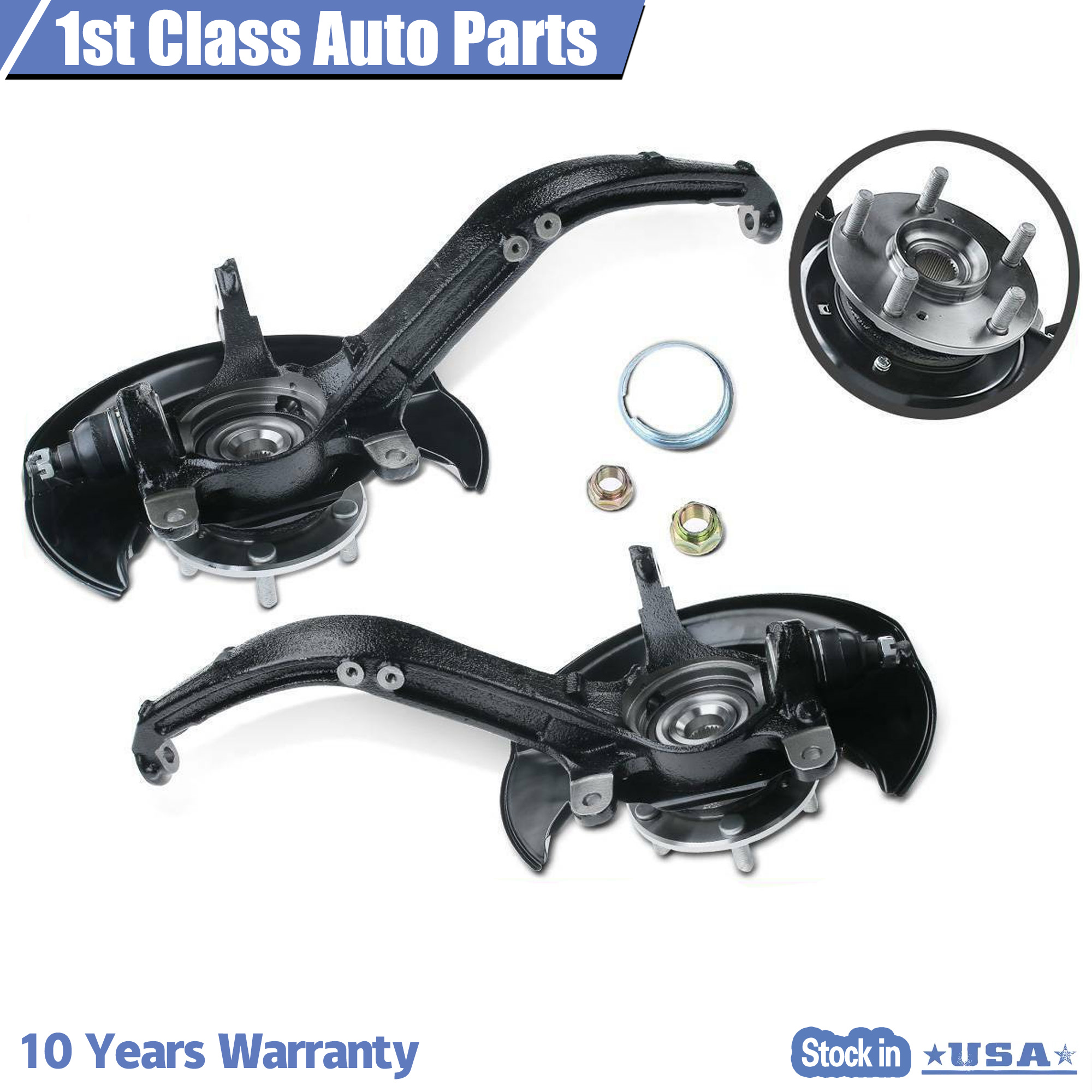 A-Premium Front Right Steering Knuckle & Hub Assembly For 1998-2002 Honda Accord (Passenger Side)