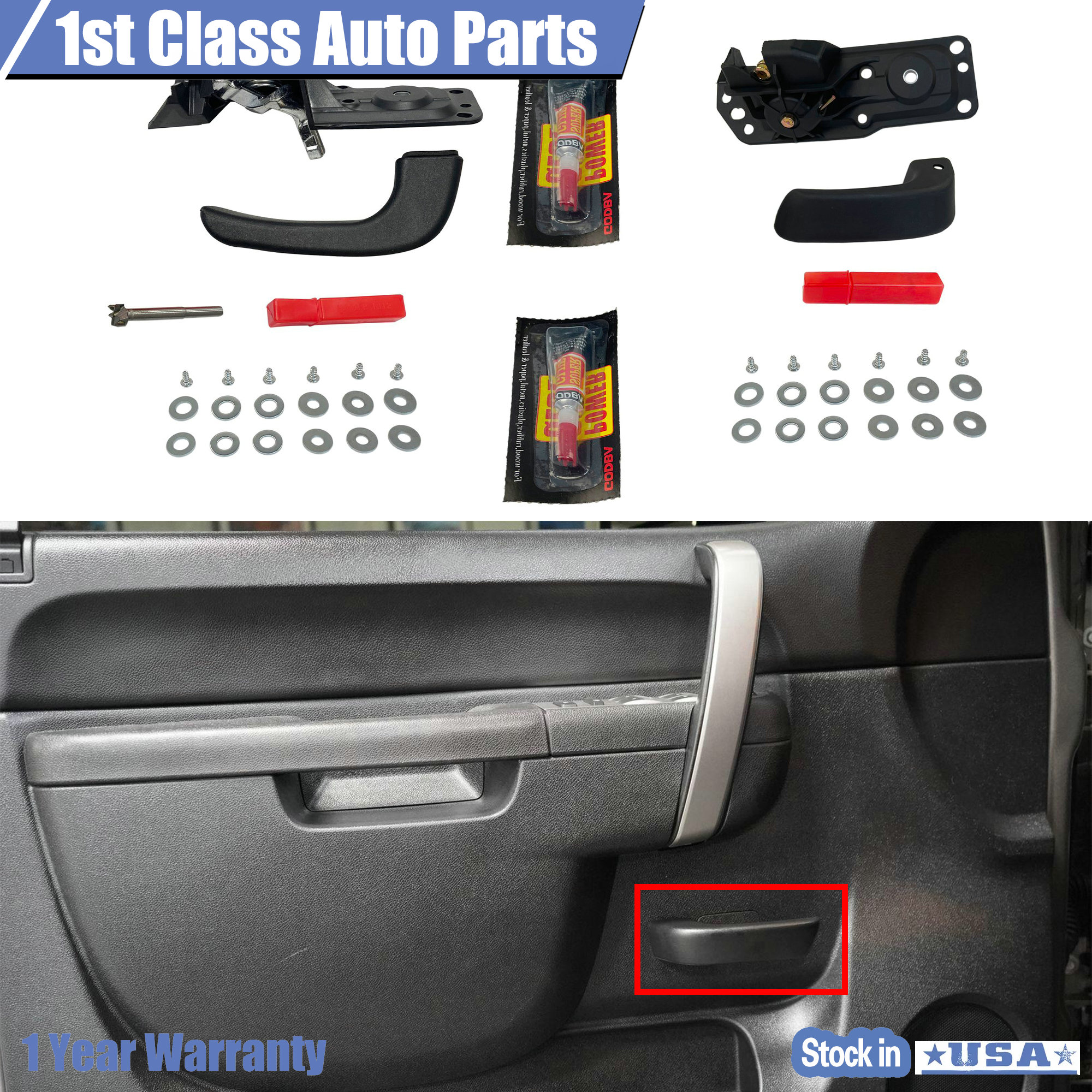 Chevy Silverado door handle repair guide comparison by model year infographic