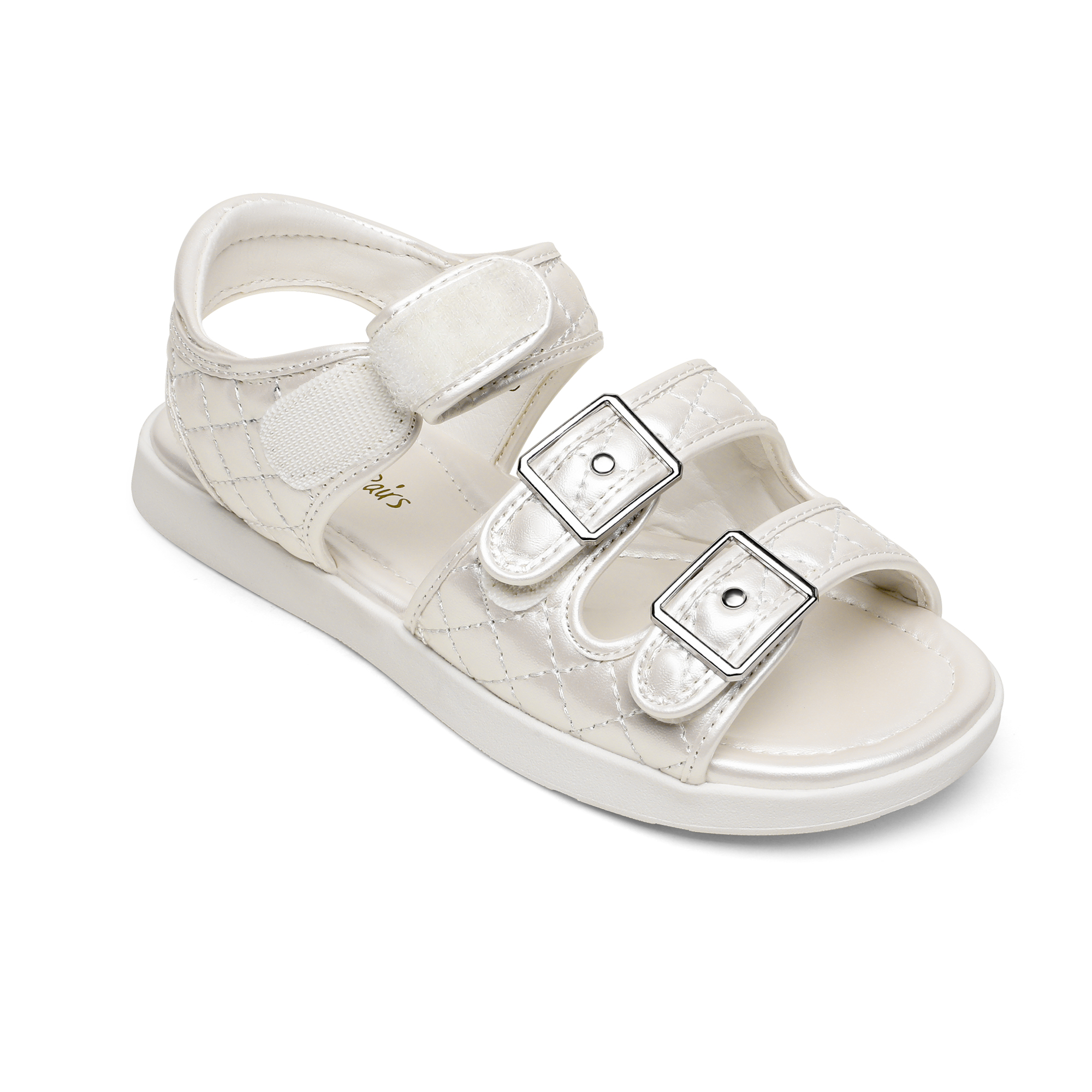 thumbnail interactive-video image 1 of Kids Adjustable Double Buckle Sandals - Lightweight Summer Shoes With Hook & Loop Closure 1 of 11