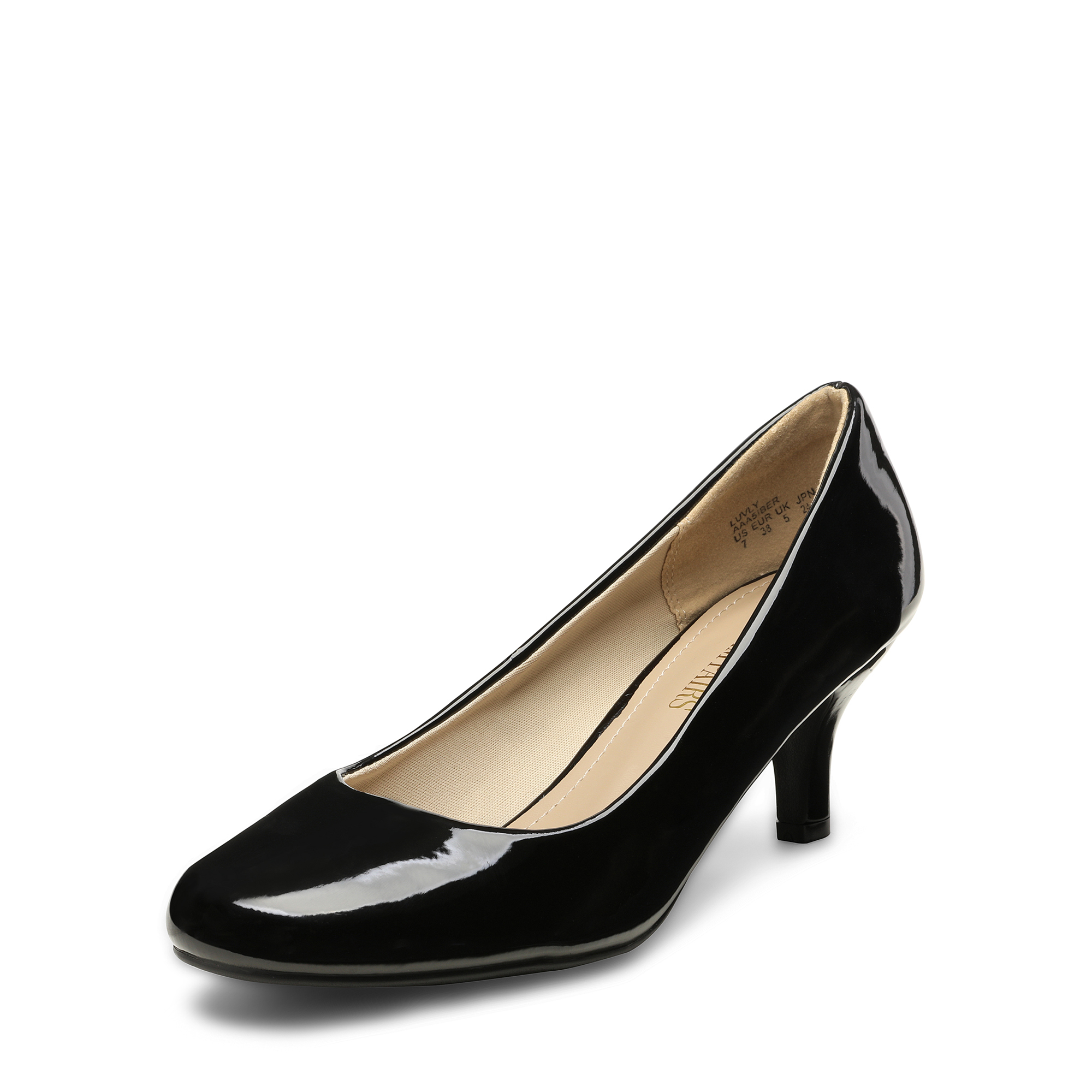 Women's Round Toe Slip On Wedding Party Low Stilettos Heel Dress Pump Shoes - Picture 9 of 22