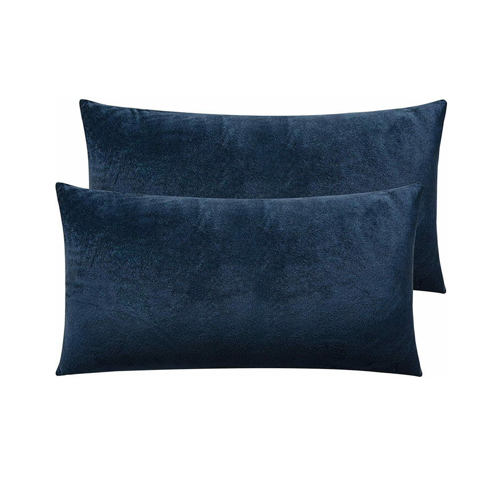 Juego de 2 fundas de almohada de terciopelo ultra suaves funda de almohada funda de cojín talla Queen King - Imagen 16 de 27