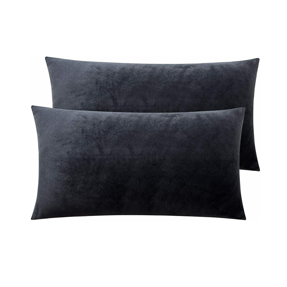 Juego de 2 fundas de almohada de terciopelo ultra suaves funda de almohada funda de cojín talla Queen King - Imagen 15 de 27