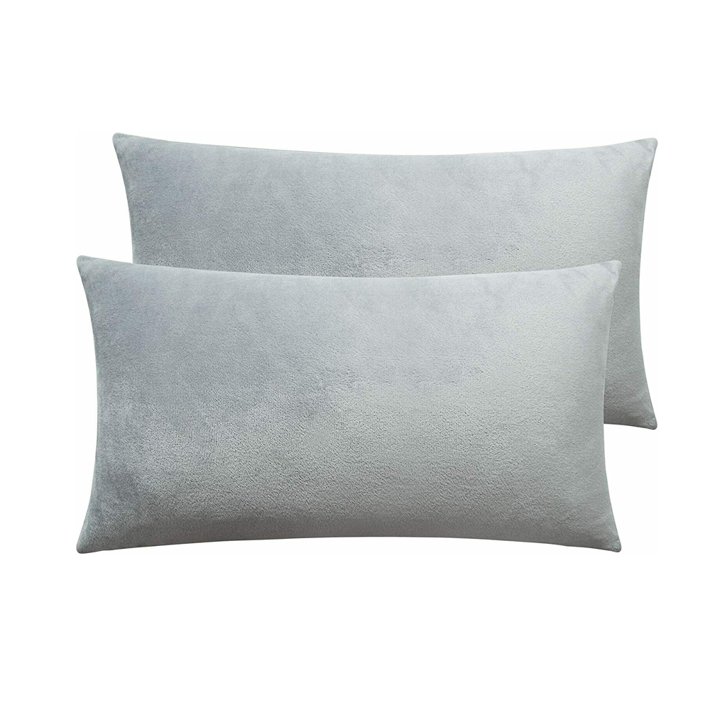 Juego de 2 fundas de almohada de terciopelo ultra suaves funda de almohada funda de cojín talla Queen King - Imagen 14 de 27