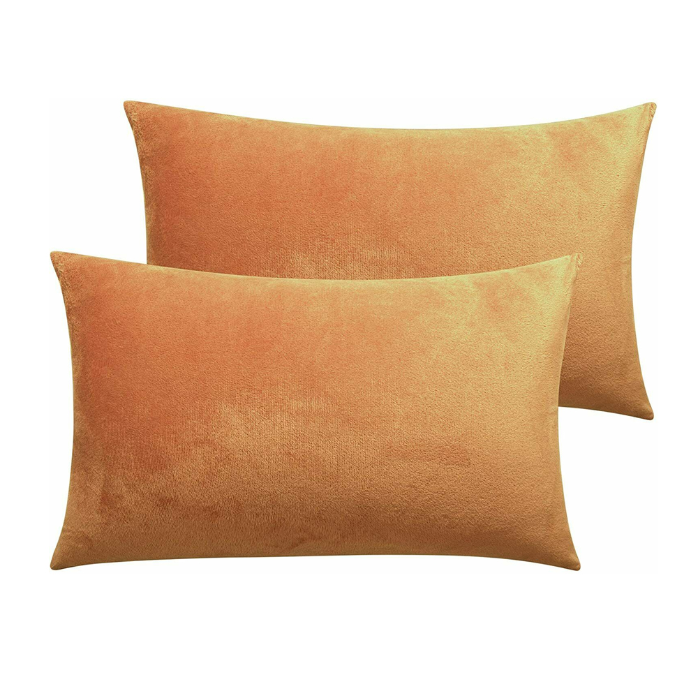 Zippered Velvet Queen King Luxury Pillowcases Ultra Soft Cozy Pillow Case 2Pcs - Picture 53 of 72