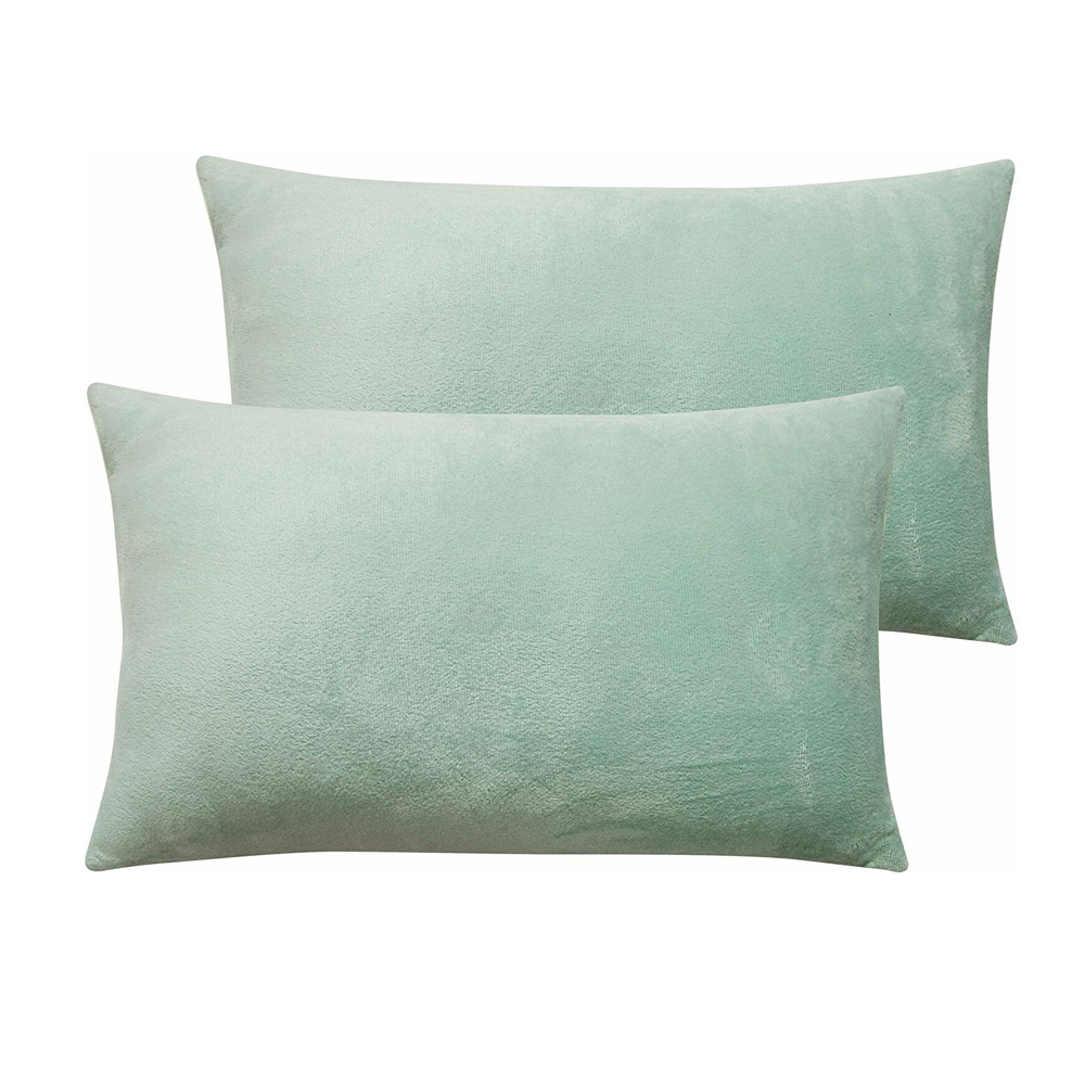 Zippered Velvet Queen King Luxury Pillowcases Ultra Soft Cozy Pillow Case 2Pcs - Picture 58 of 72