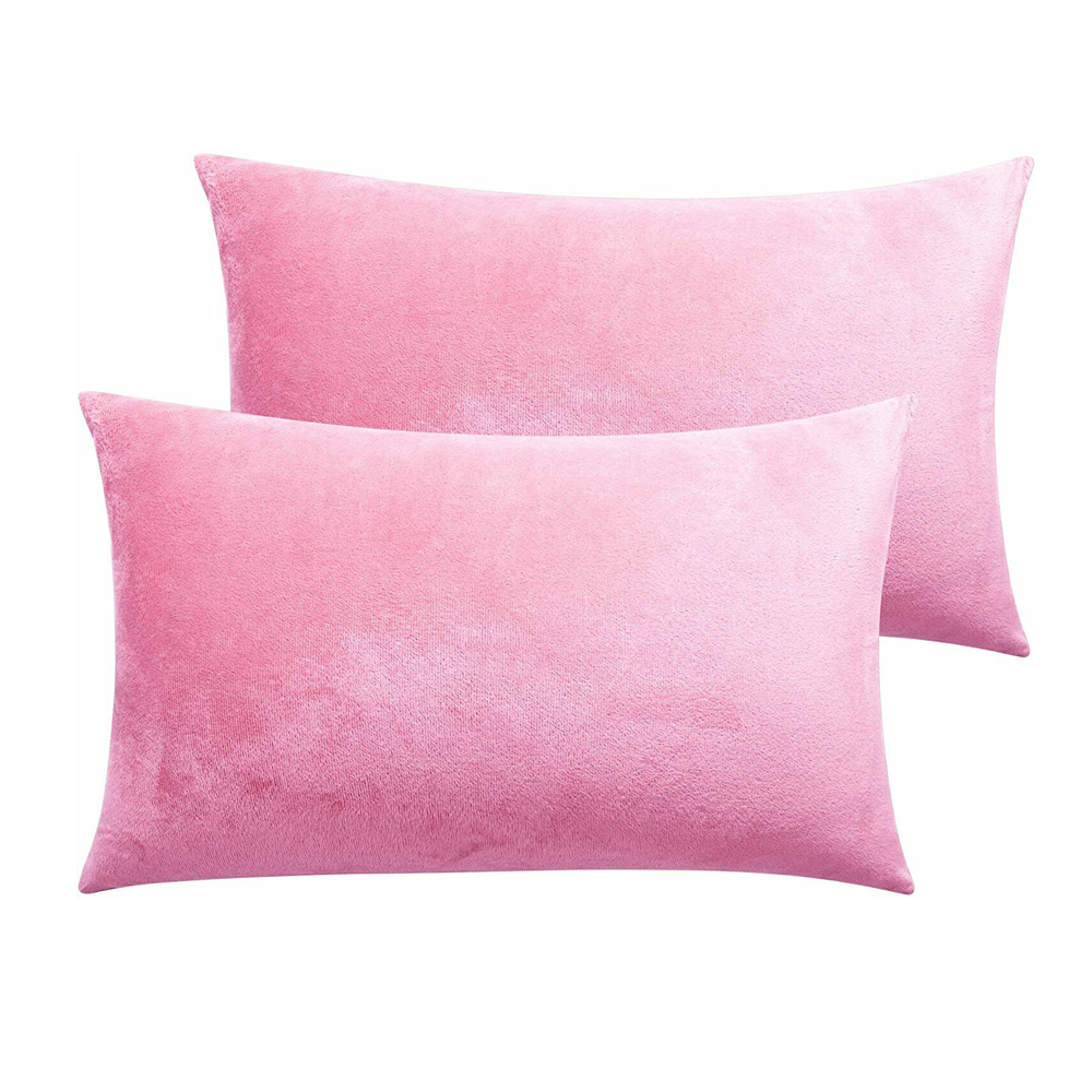 Zippered Velvet Queen King Luxury Pillowcases Ultra Soft Cozy Pillow Case 2Pcs - Picture 48 of 72
