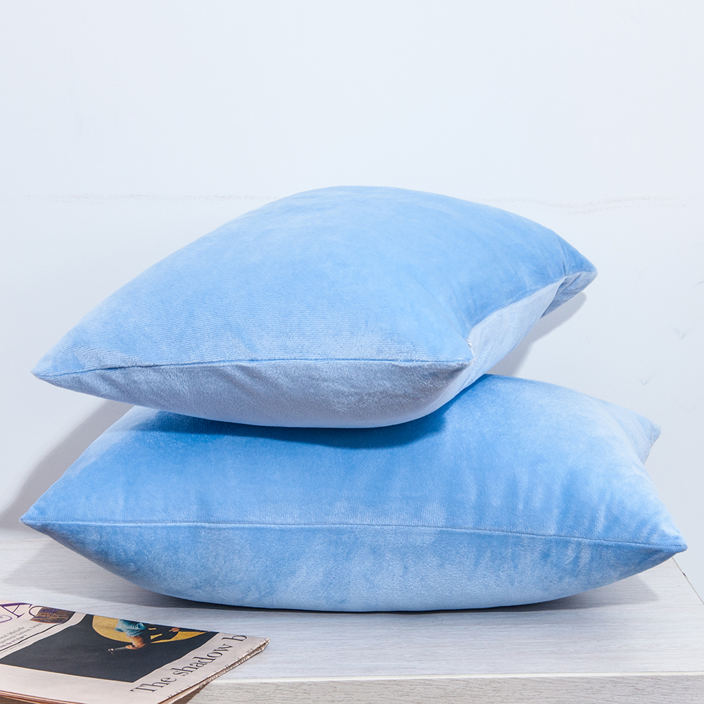 Zippered Velvet Queen King Luxury Pillowcases Ultra Soft Cozy Pillow Case 2Pcs - Picture 67 of 72