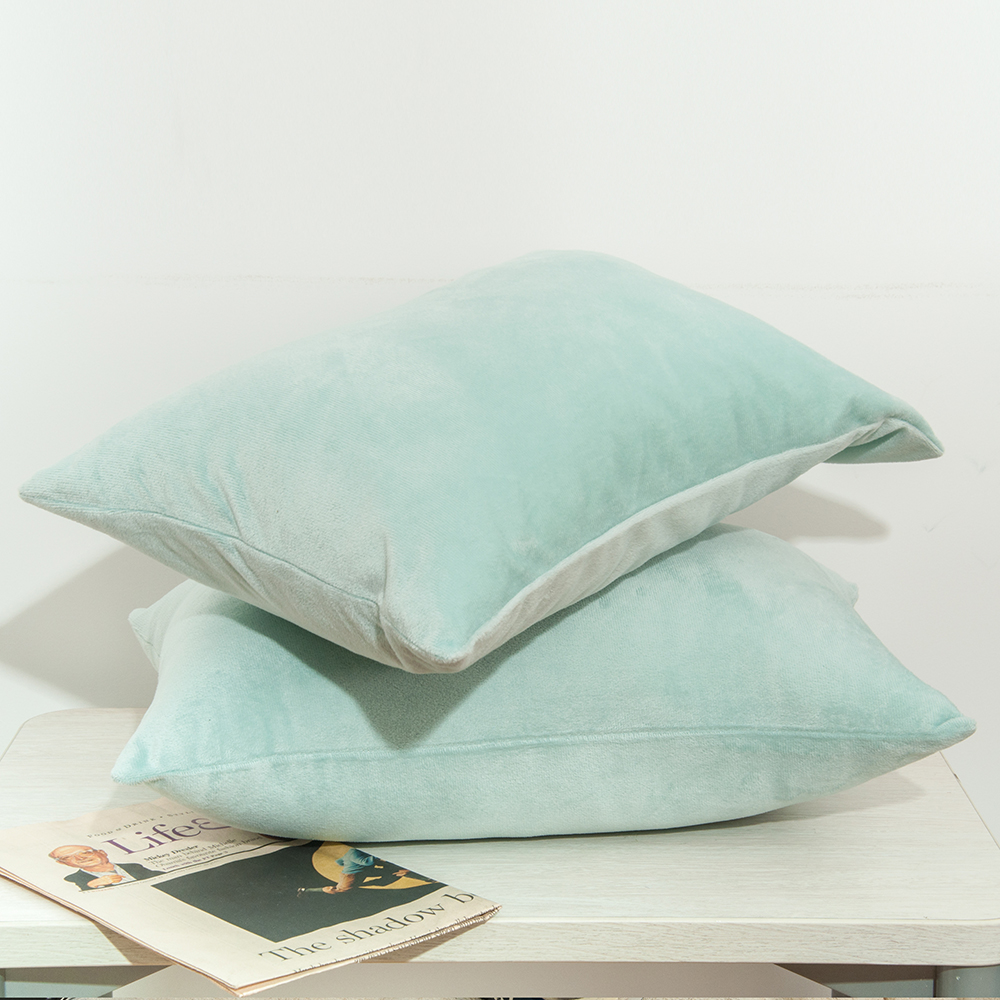 Zippered Velvet Queen King Luxury Pillowcases Ultra Soft Cozy Pillow Case 2Pcs - Picture 62 of 72