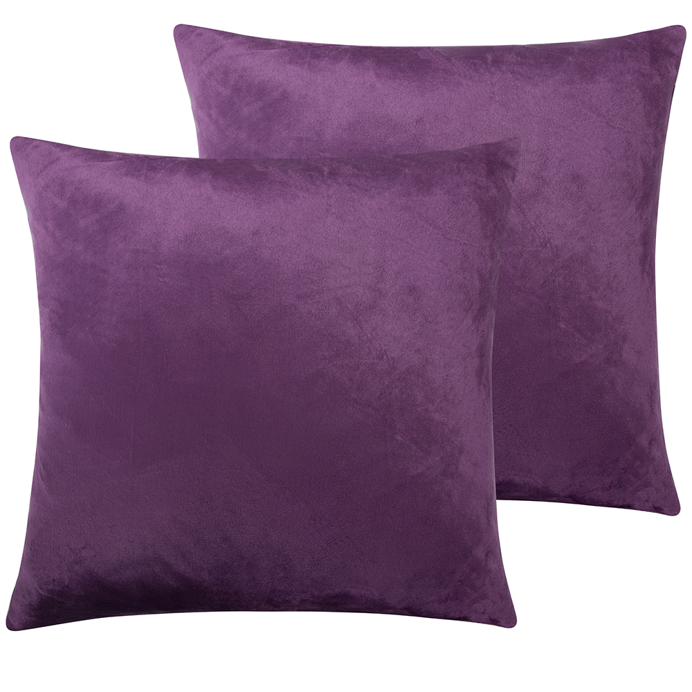 Throw Pillow Covers Set of 2 Sofa Decor Velvet Cushion Case All Sizes All Colors - Picture 38 of 48
