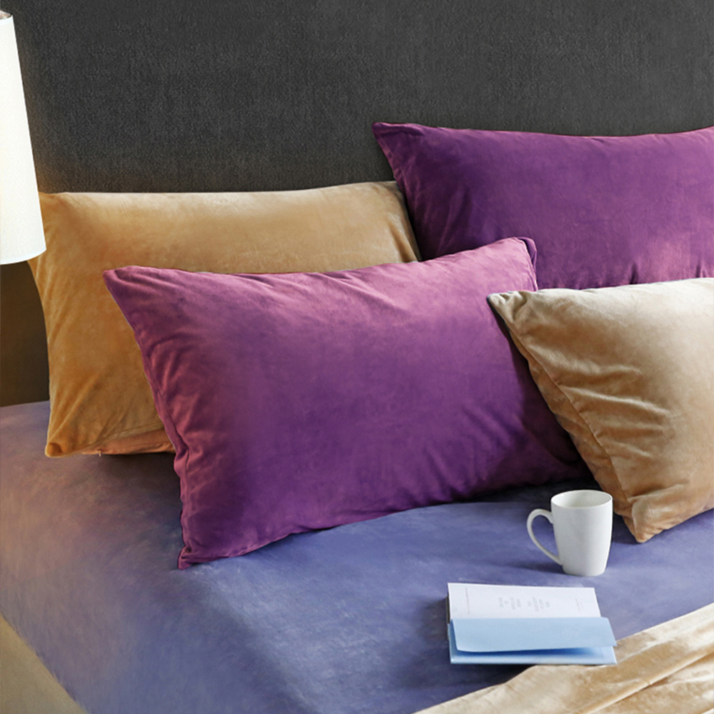Zippered Velvet Queen King Luxury Pillowcases Ultra Soft Cozy Pillow Case 2Pcs - Picture 22 of 72