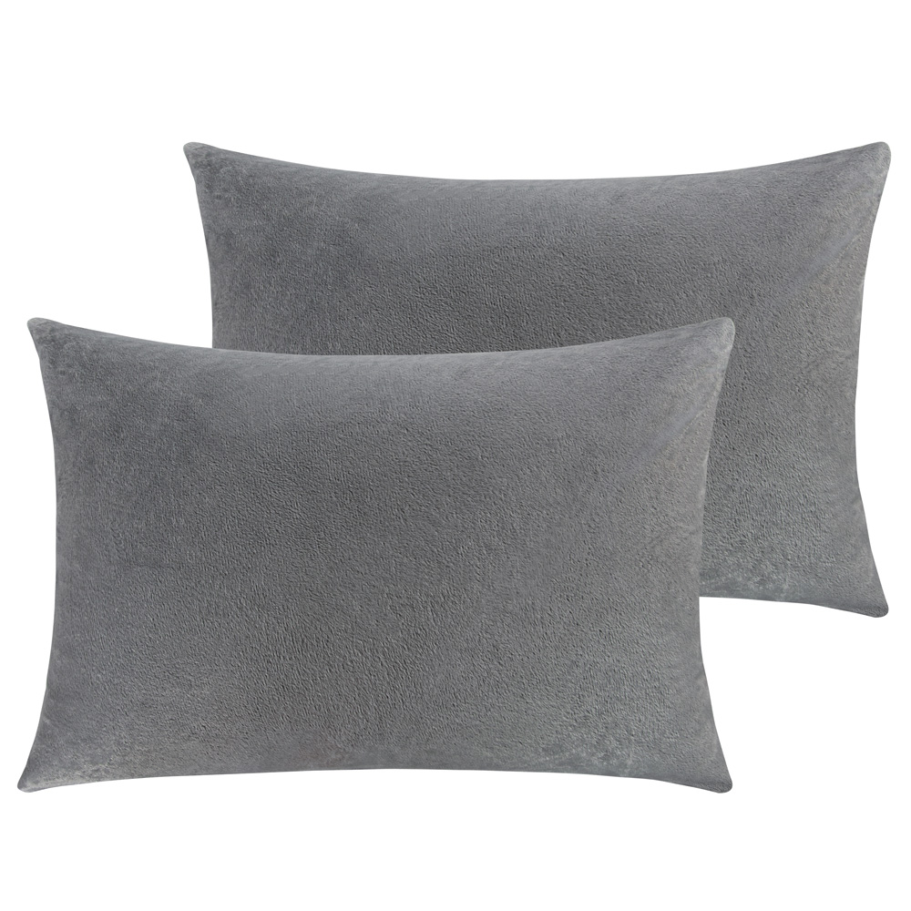 Juego de 2 fundas de almohada de terciopelo ultra suaves funda de almohada funda de cojín talla Queen King - Imagen 27 de 27