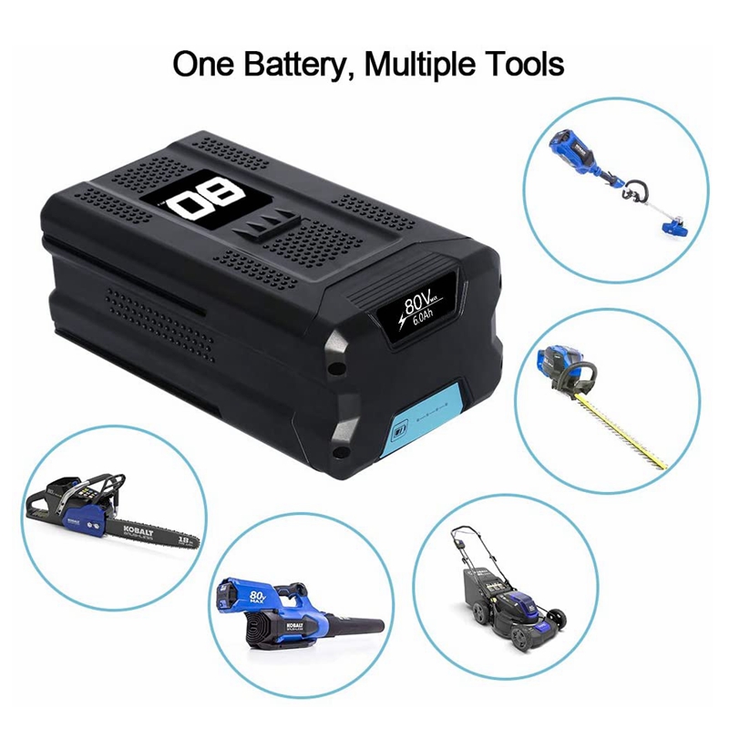 1/2 Pack For Kobalt 80V 6.0Ah Li-ion Battery Replacement High Capacity US