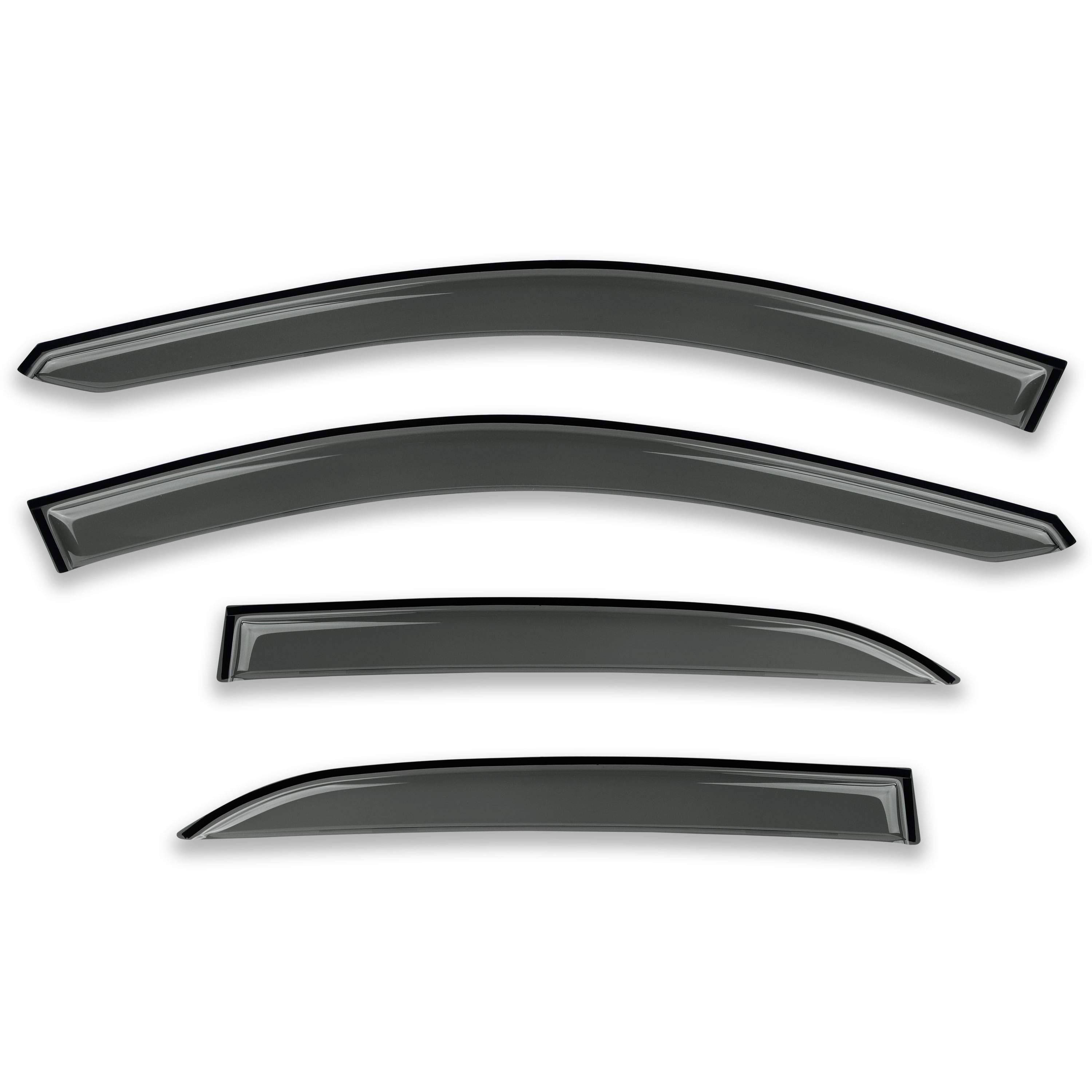 Window Visor Sun Rain Guards Dark Smoke, 4-Piece Set for 18-20 ...