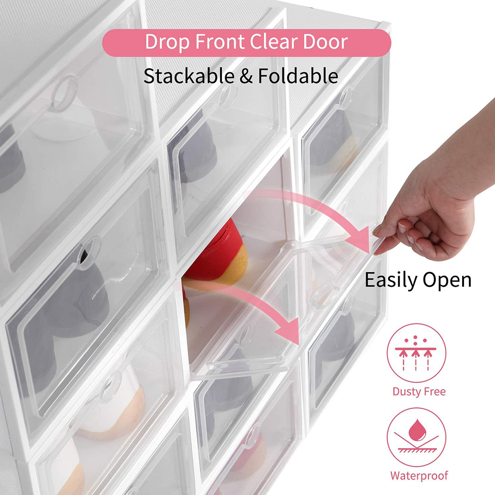 Sneaker Display Cases Shoe Box Extra Large Transparent Clear Plastic