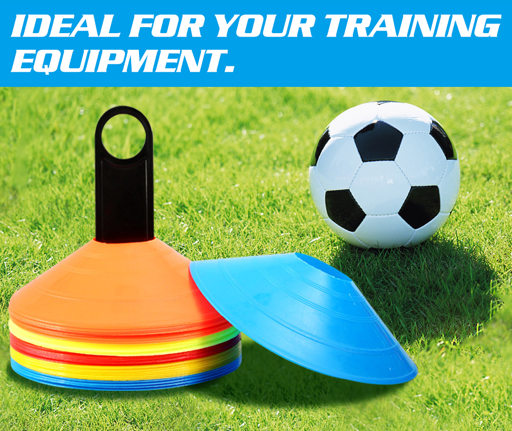 60 PACK SPORTS TRAINING DISCS MARKERS CONES SOCCER AFL EXERCISE