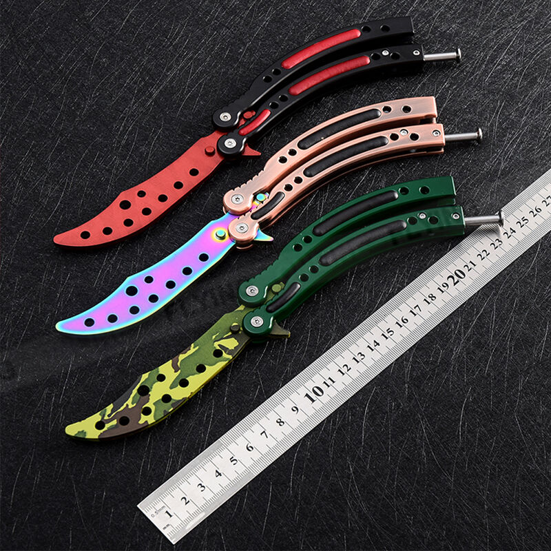 CSGO Balisong Butterfly Knife Trainer Training Practice Metal Steel