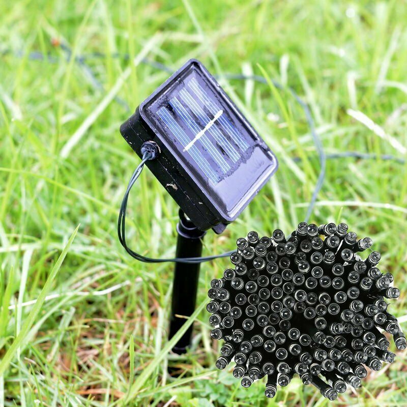 12/22/50m LED Solar Lichterkette Außen Party Garten Balkon Deko